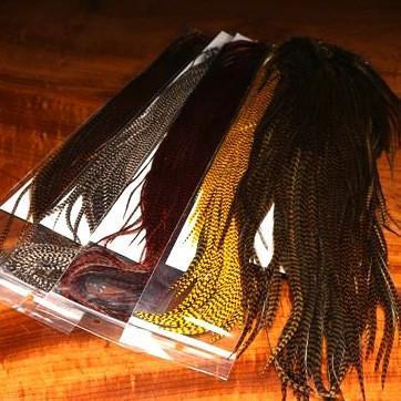 Barred Brown Variant Rooster Saddle Hackle Long Thin Dry Fly Tying Feathers  #2 - Lero