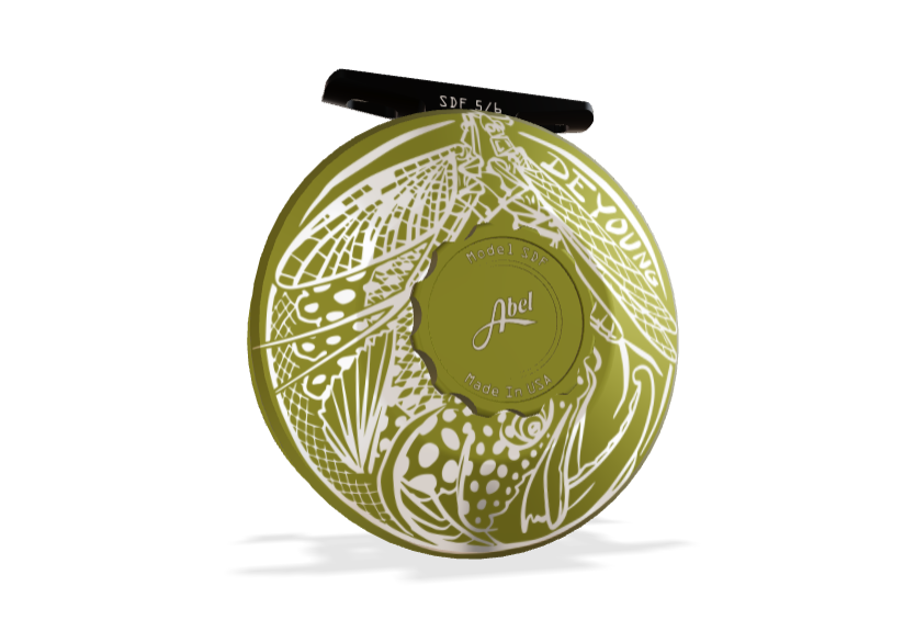 Abel SDF Reel -Olive/Olive/Black 5/6- DeYoung Particularly Good to Me Fly Reel