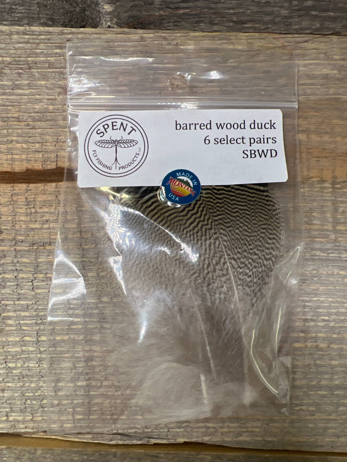 Barred Wood Duck 6 Pairs Duck & Goose Feathers