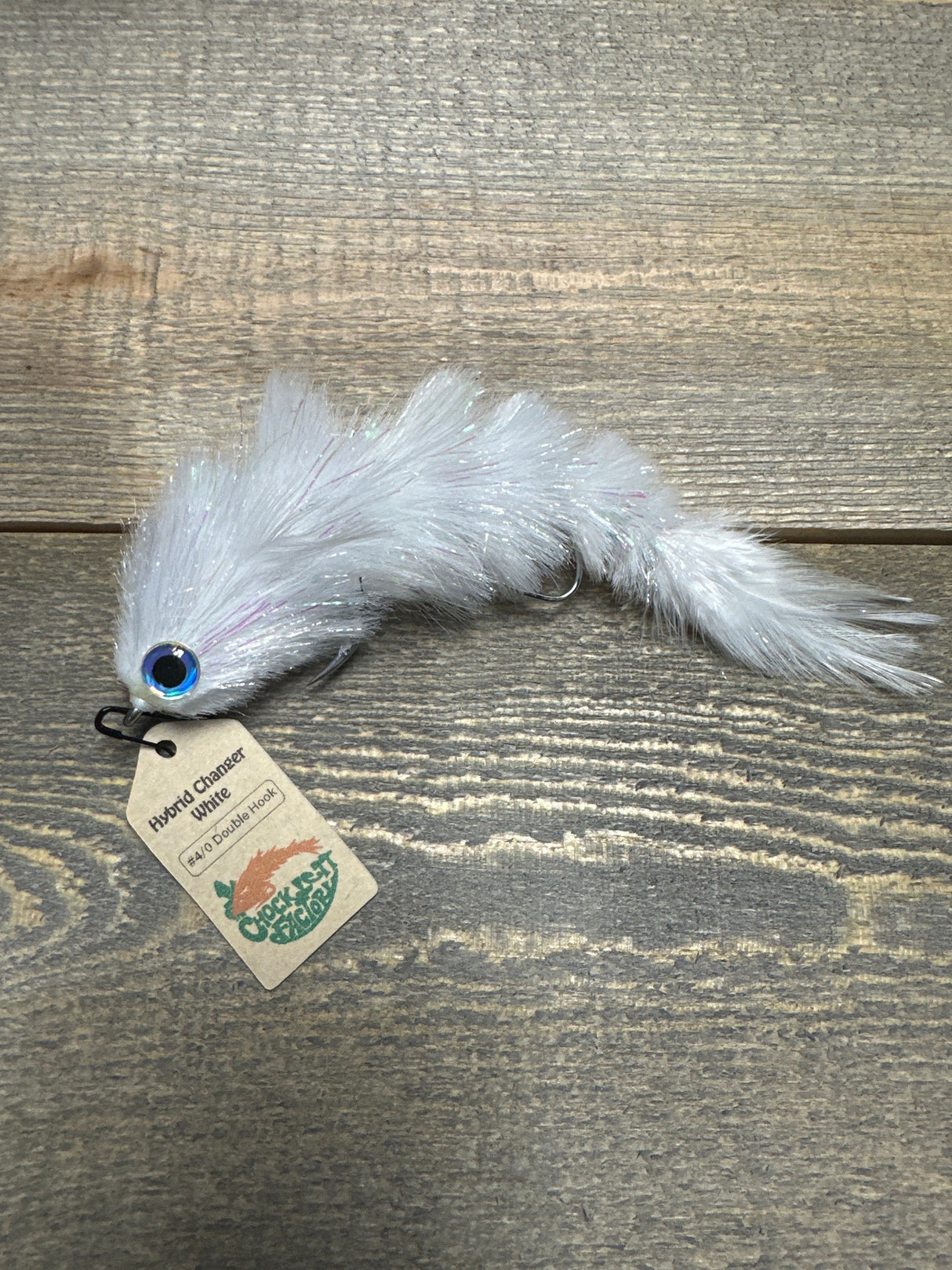 Chocklett's Hybrid Game Changer (double hook)6.5"-  4/0 White Warmwater Flies
