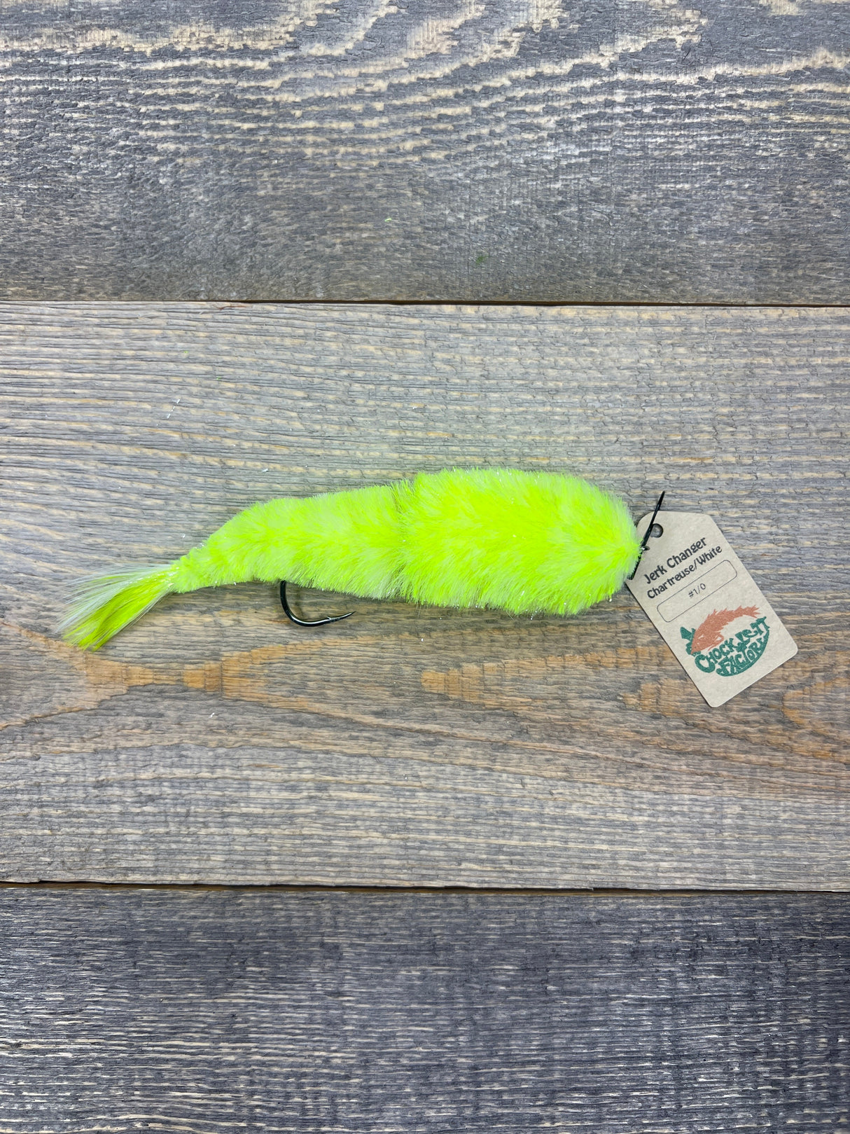 Chocklett's™ Jerk Changer™ Chartreuse/White / 1/0 Large 6" Flies