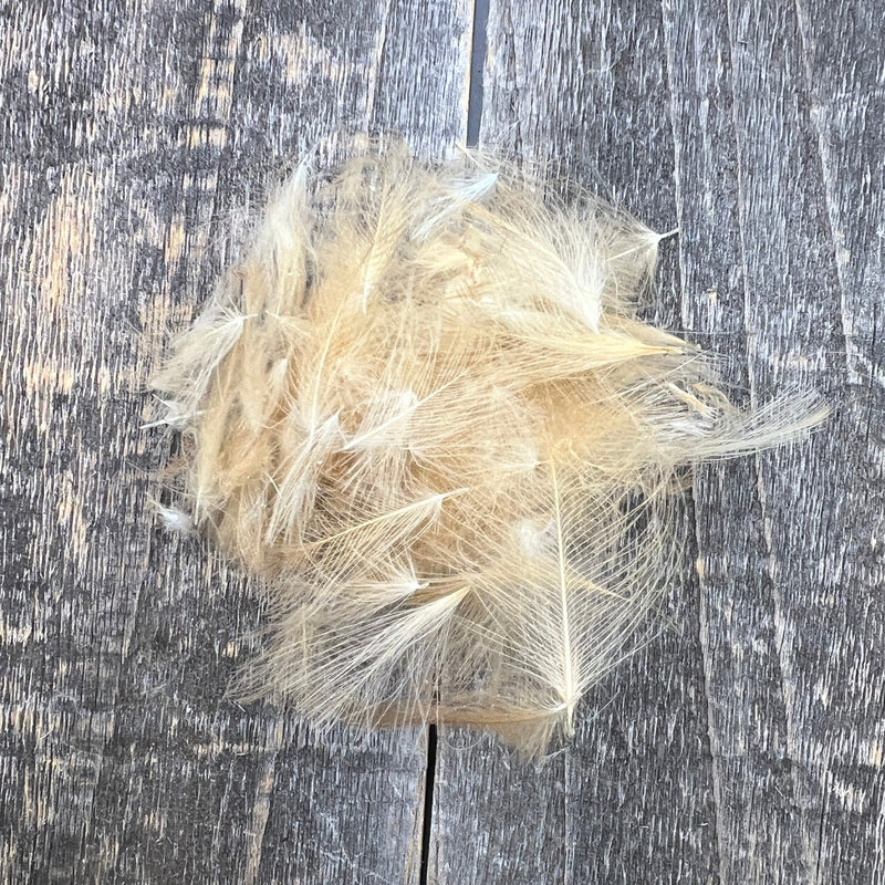 Duck CDC Natural 1/4 Ounce Pack Bleached Ginger Saddle Hackle, Hen Hackle, Asst. Feathers