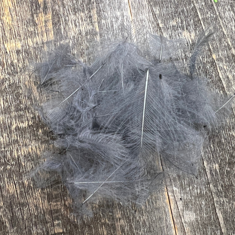 Duck CDC Natural 1/4 Ounce Pack Dyed Medium Grey Saddle Hackle, Hen Hackle, Asst. Feathers