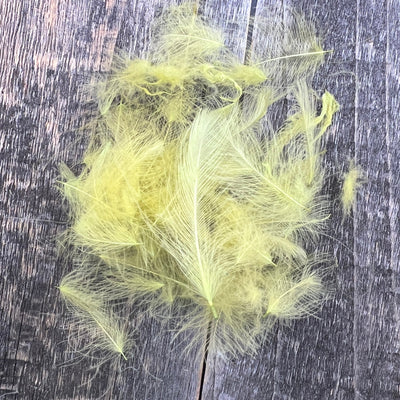 Duck CDC Natural 1/4 Ounce Pack Dyed Pale Yellow Saddle Hackle, Hen Hackle, Asst. Feathers