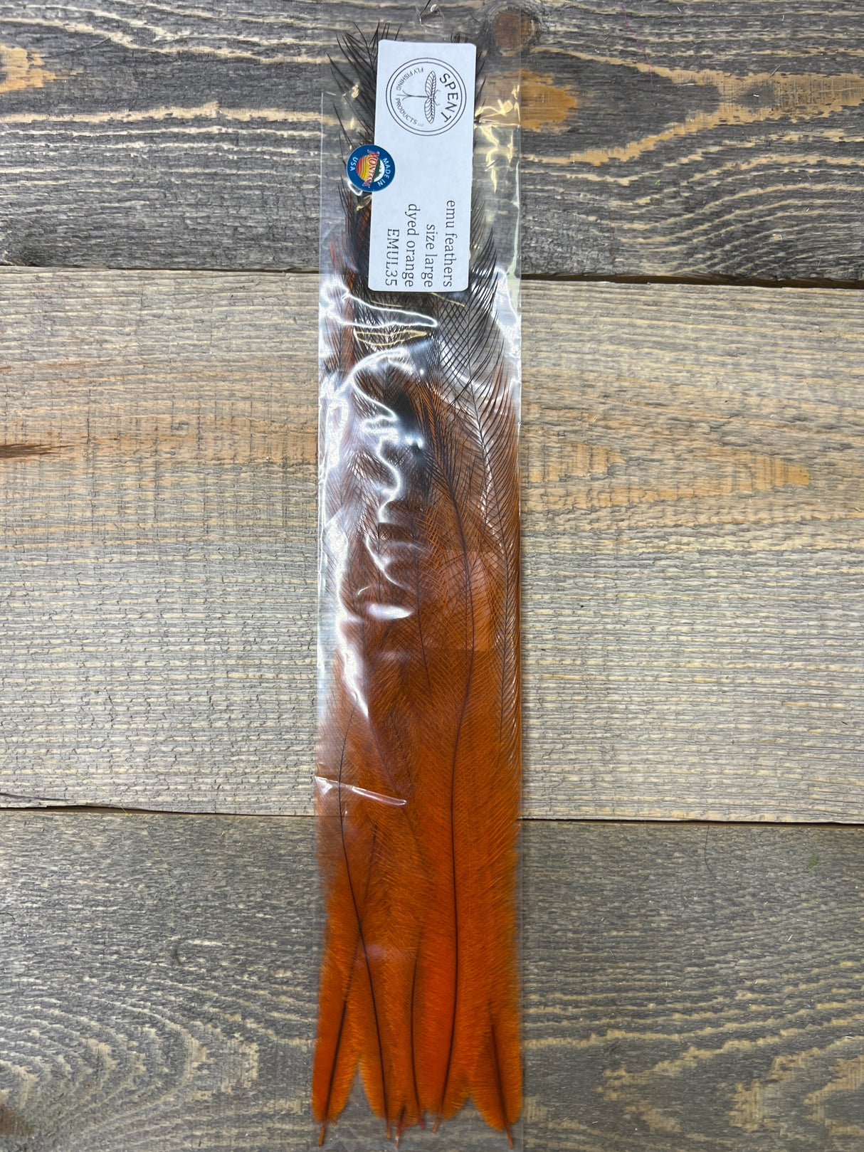 Dyed Large Emu Feathers Orange Misc. Feathers