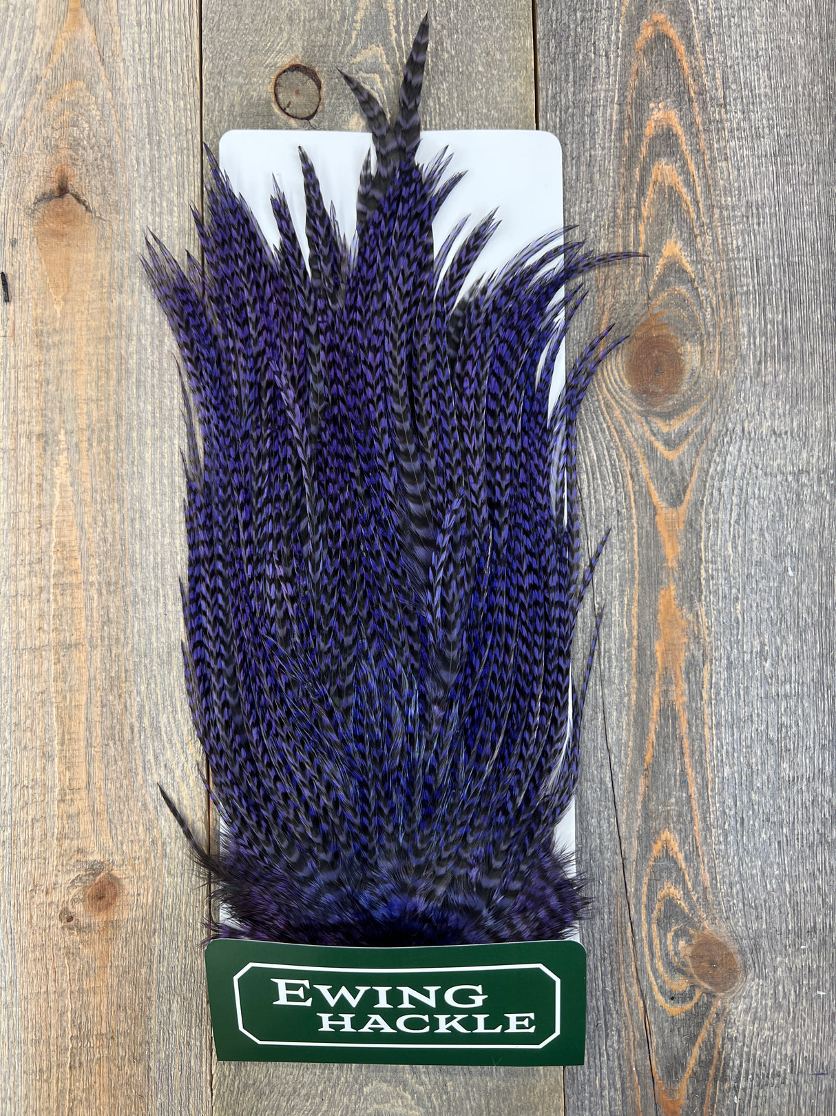 Ewing Grizzly Ewing Saddles Bright Purple Streamer Feathers