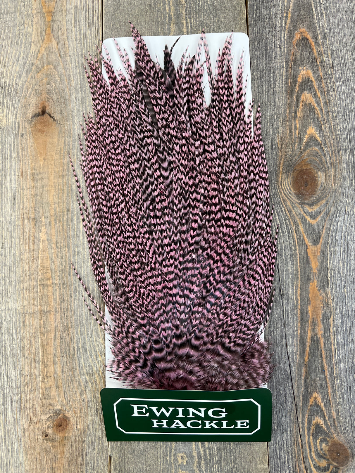 Ewing Grizzly Ewing Saddles Light Pink Streamer Feathers