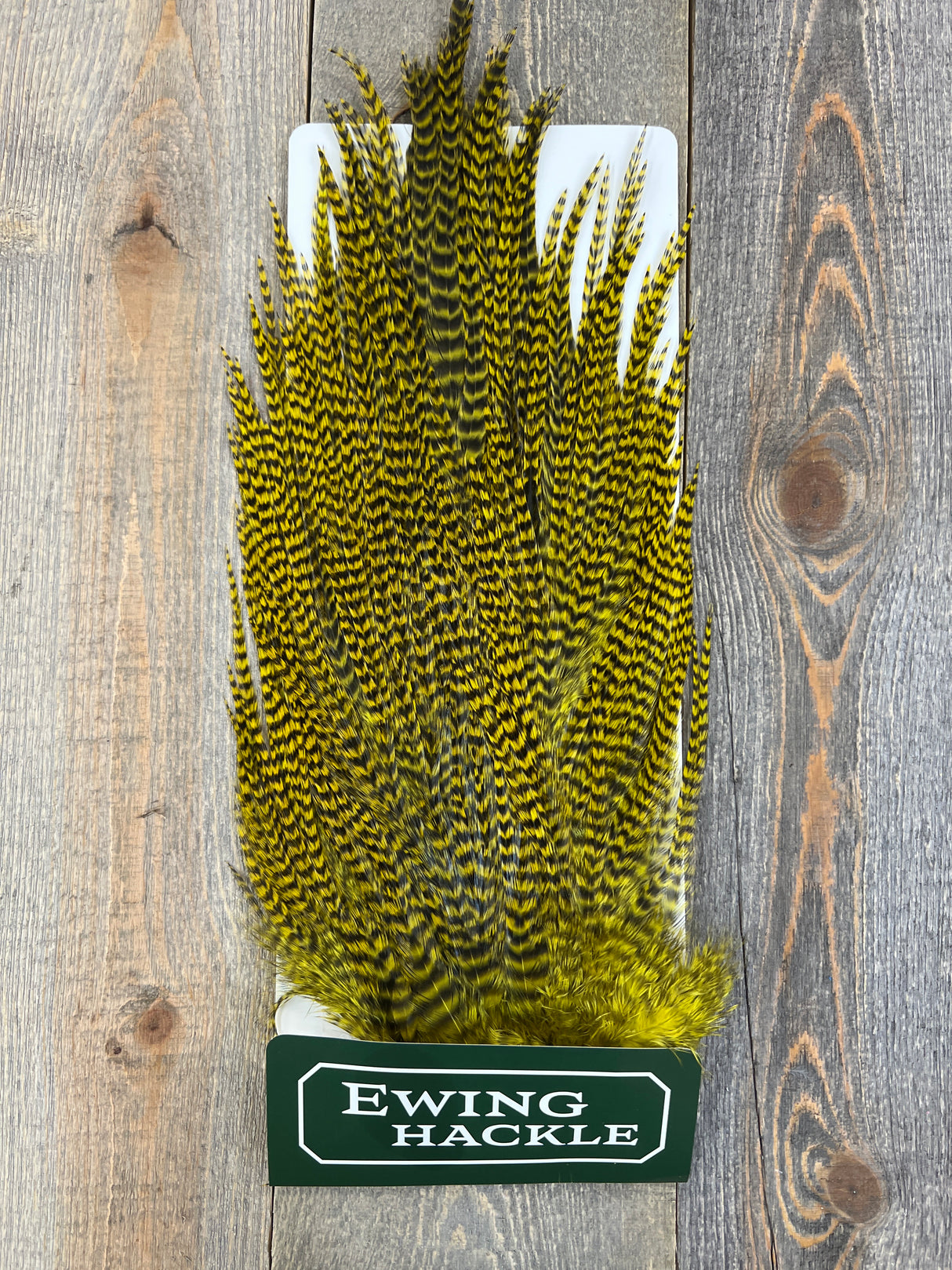 Ewing Grizzly Ewing Saddles Olive Streamer Feathers