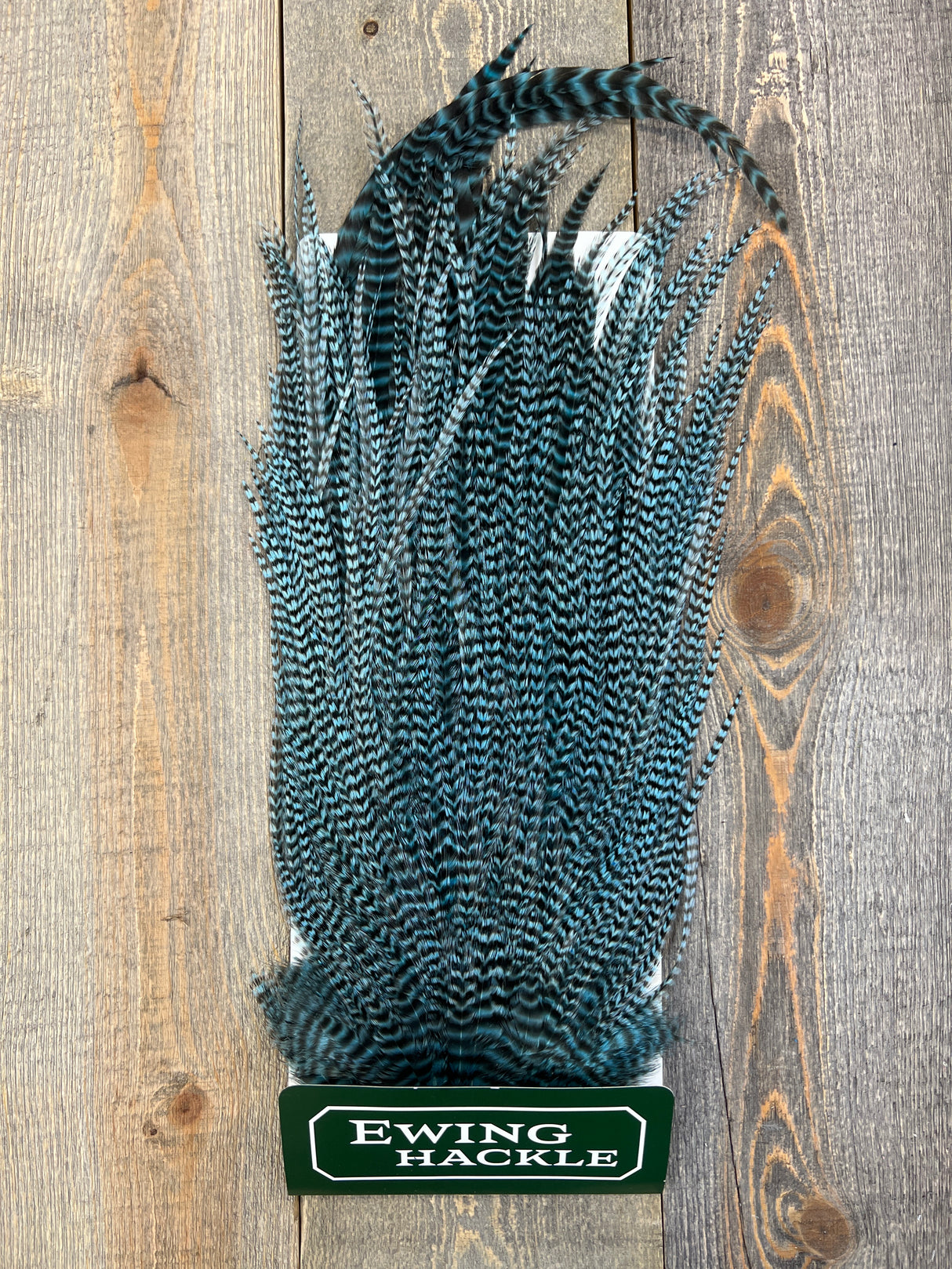 Ewing Grizzly Ewing Saddles Silver Doctor Blue Streamer Feathers