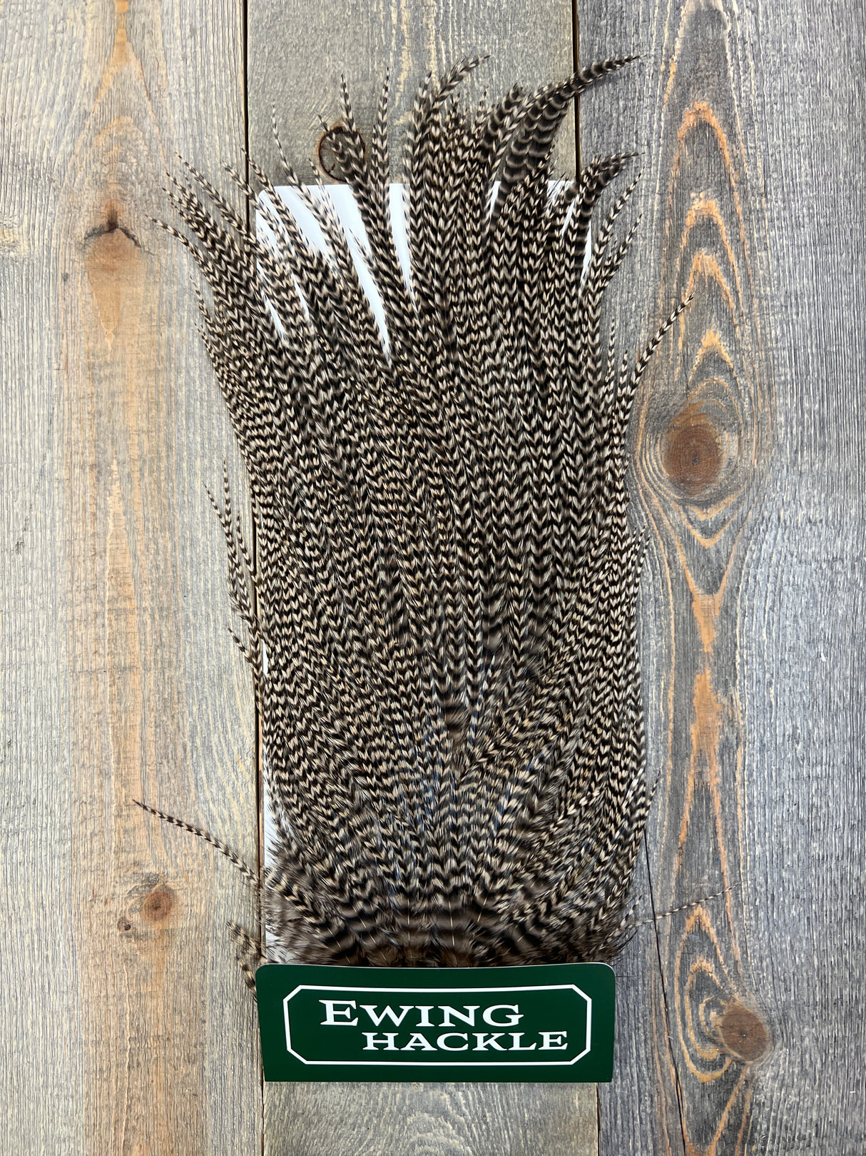Ewing Grizzly Ewing Saddles Tan Dun Streamer Feathers