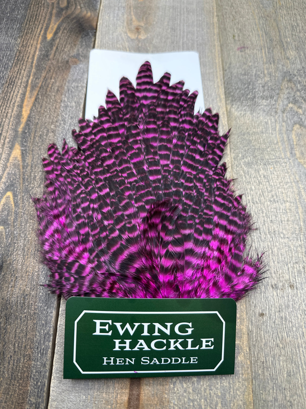 Ewing Grizzly Hen Saddle Bright Pink Hen Hackle