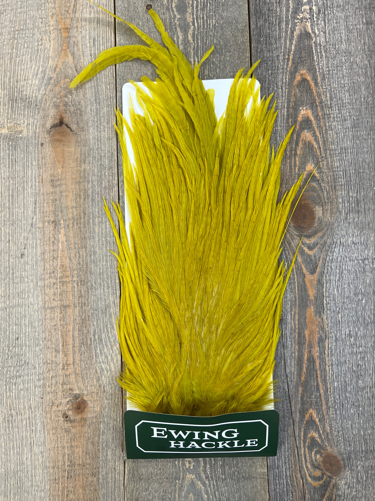 Ewing White Ewing Saddles Olive Streamer Feathers