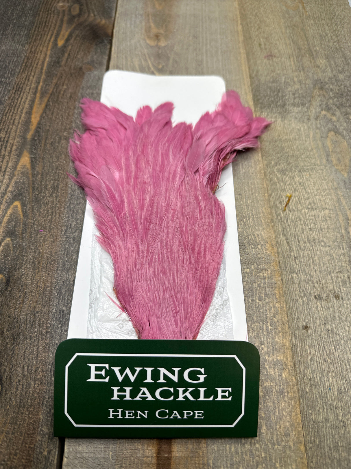 Ewing White Hen Cape Light Pink Hen Hackle