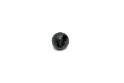 Fulling Mill Slotted Tungsten Beads 25 pk Matte Black / 2.8 mm Beads, Eyes, Coneheads