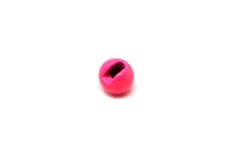 Fulling Mill Slotted Tungsten Beads 25 pk Painted Fl Pink / 2.8 mm Beads, Eyes, Coneheads