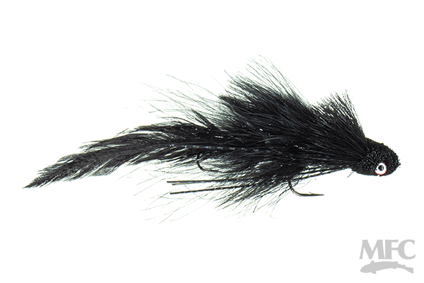 Galloup's Flat Head Kitty Streamer Black Flies