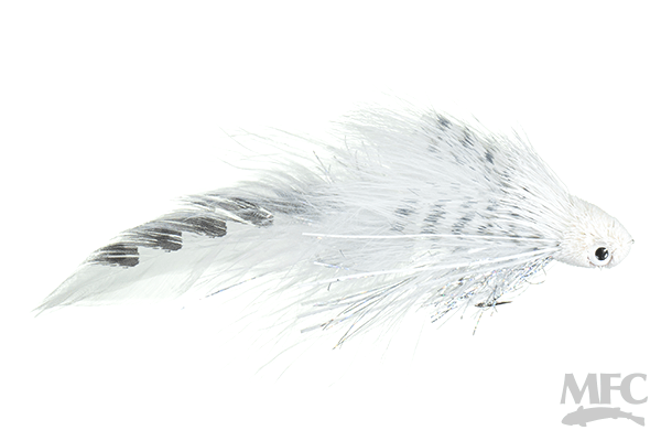 Galloup's Flat Head Kitty Streamer White Flies
