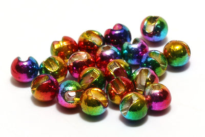 Hareline 7/32 5.5mm Slotted Tungsten Beads #306 Rainbow 20 Pack Beads, Eyes, Coneheads