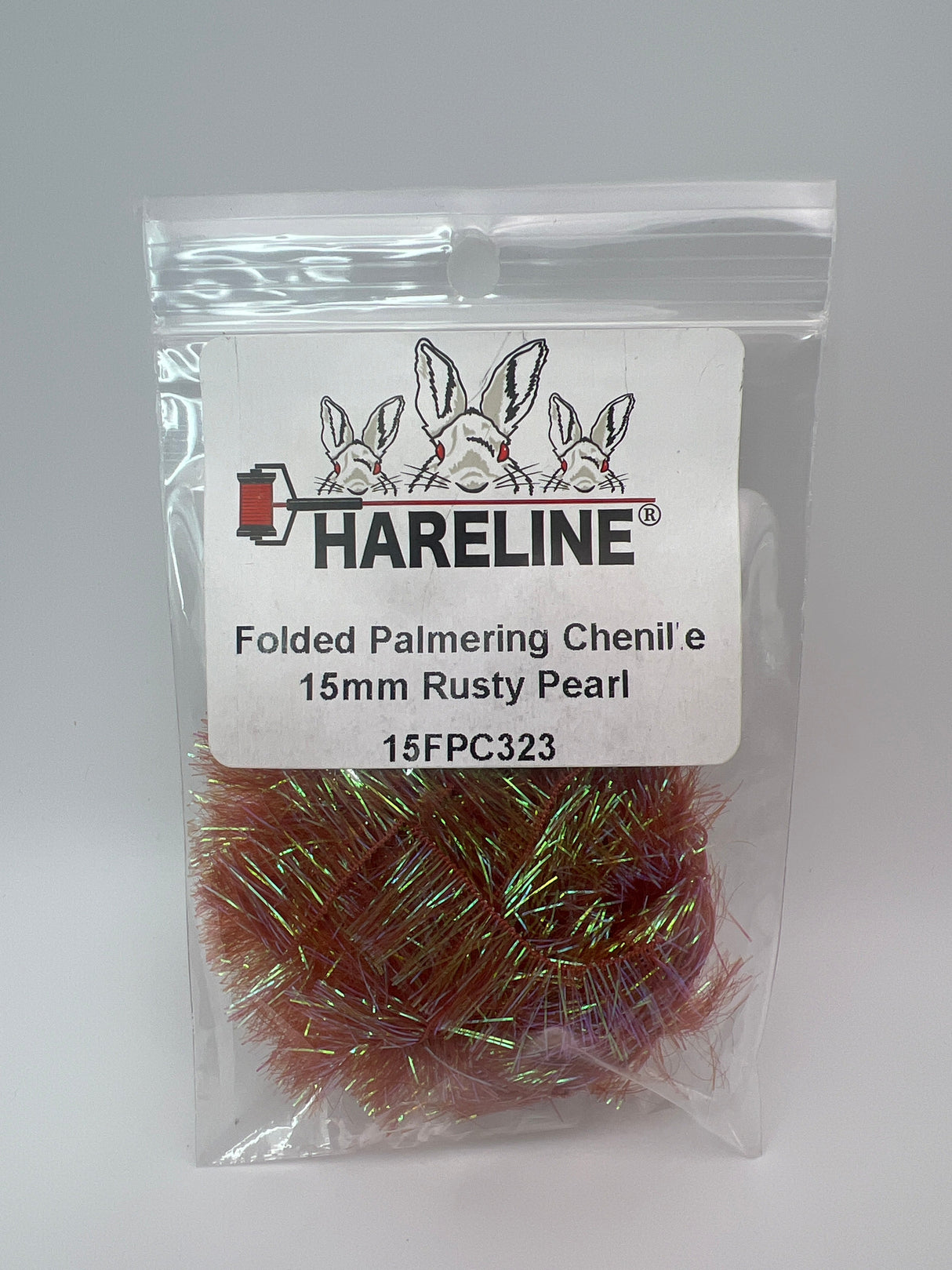 Hareline Folded Palmering Chenille 15mm / Rusty Pearl #323 Chenille