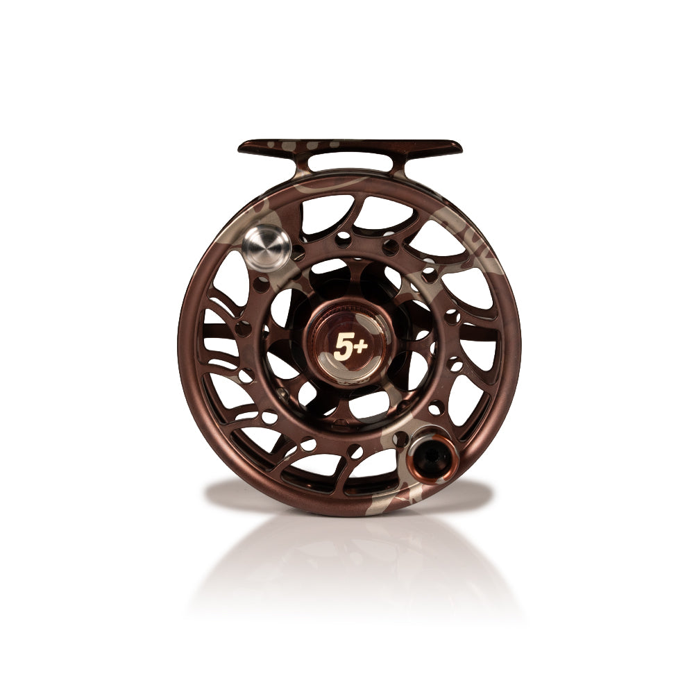 Hatch 2026 Custom Camo Iconic Fly Reel Camo/Bone White / 5 Plus / Large Fly Reel
