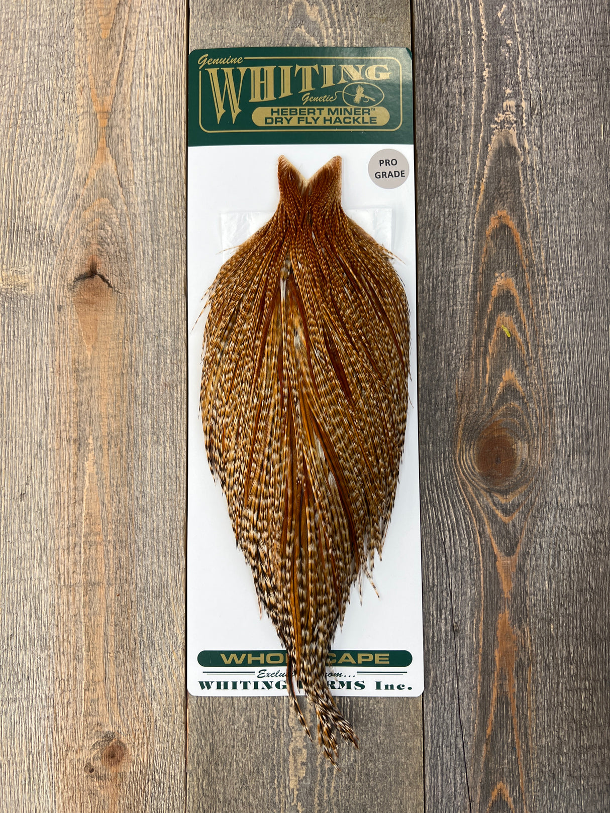 Hebert Pro Grade Cape Barred Dark Ginger Dry Fly Hackle