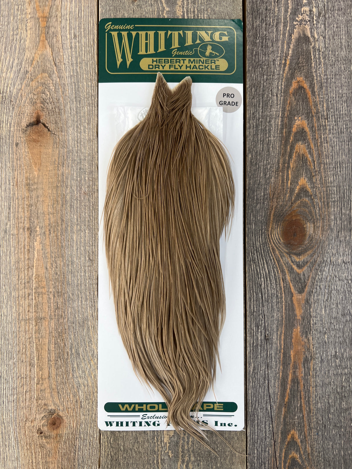 Hebert Pro Grade Cape Medium Brown Dun Dry Fly Hackle
