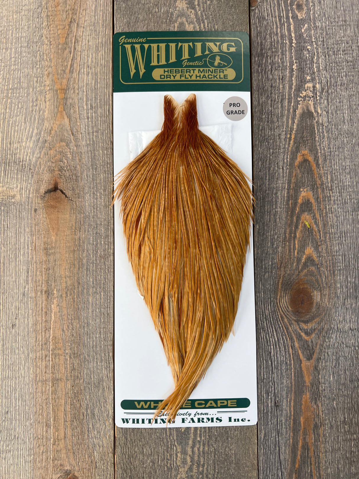 Hebert Pro Grade Cape Medium Ginger Dry Fly Hackle
