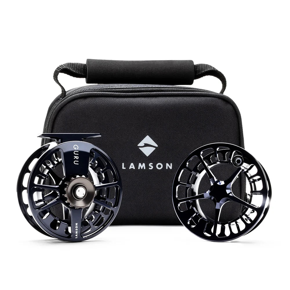 Lamson Guru X Fly Reel- 2 pack Blue Steel / -5+ Fly Reel
