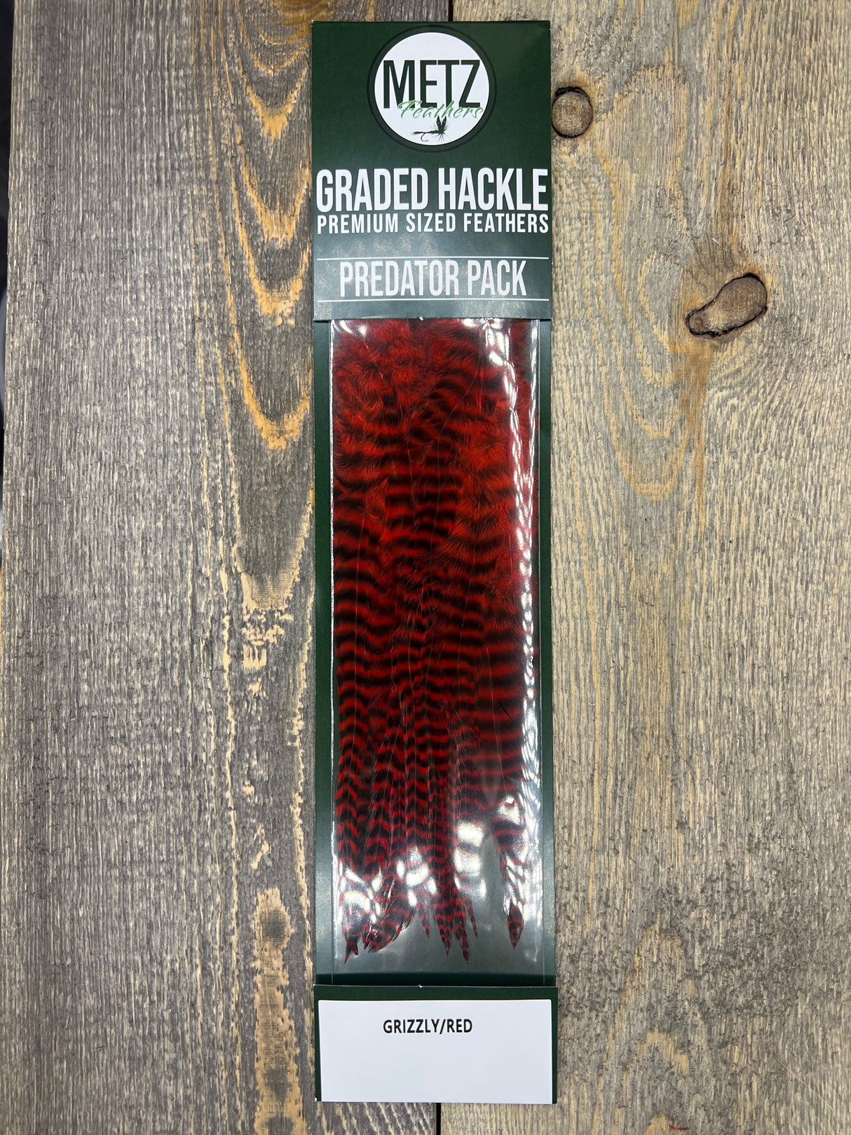 Metz Predator Pack Grizzly/Red Streamer Feathers