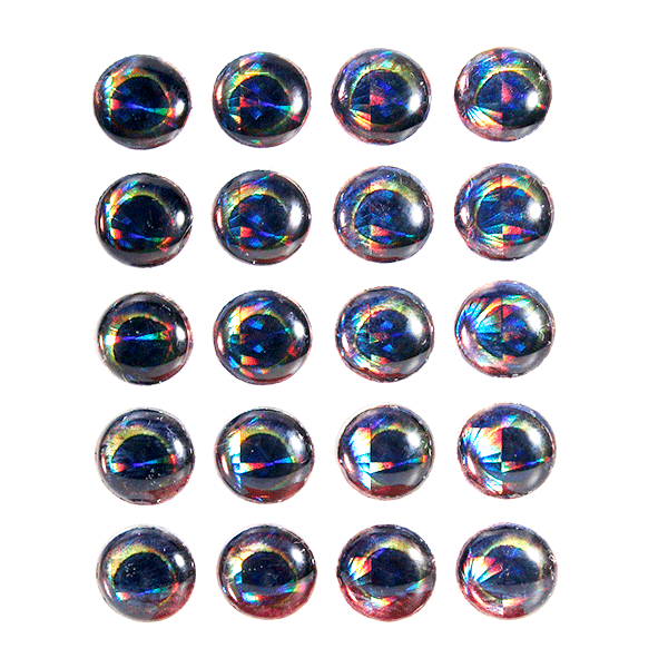 MFC FishIze Dark Iridescent / 10mm Beads, Eyes, Coneheads