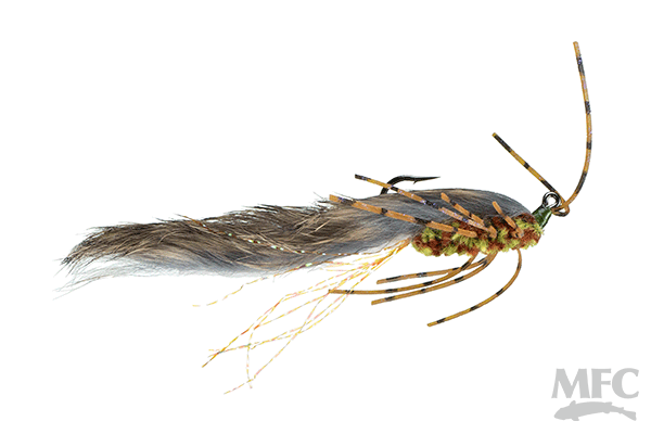 MFC Jig Zirdle Bug Natural Over Rust/Olive / #08 Trout Flies