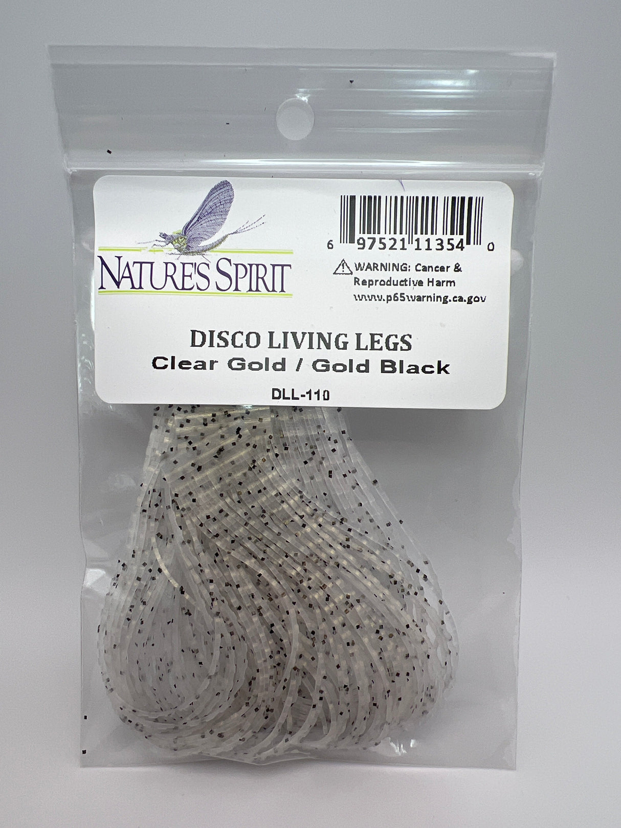 Nature's Spirit Disco Living Legs Clear Gold / Gold Black Rubber Legs