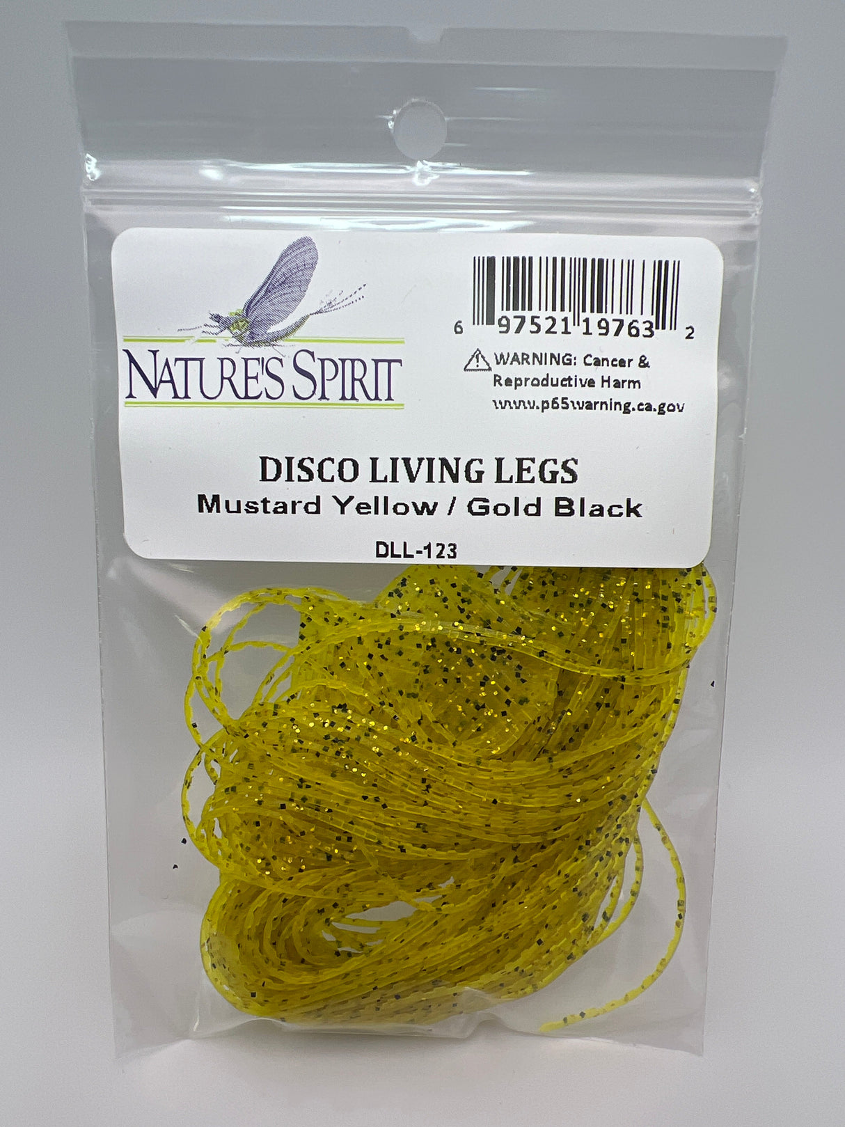 Nature's Spirit Disco Living Legs Mustard Yellow / Gold Black Rubber Legs