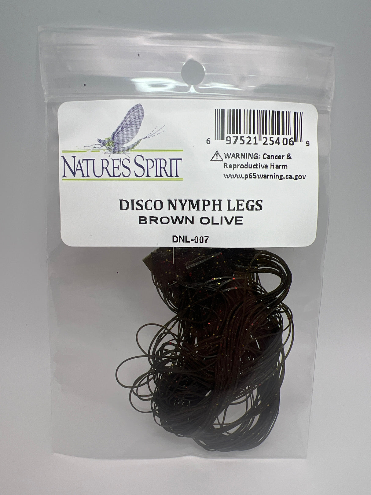 Nature's Spirit Disco Nymph Legs Brown Olive Rubber Legs