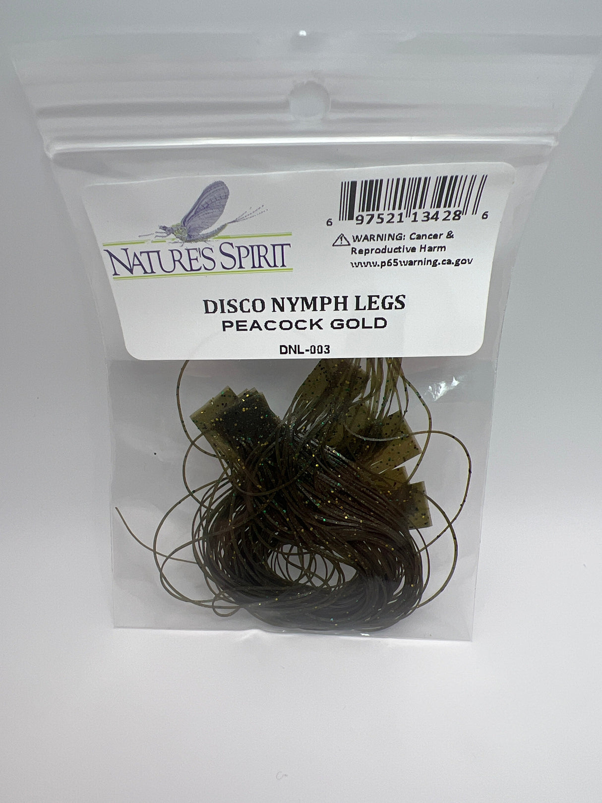 Nature's Spirit Disco Nymph Legs Peacock Gold Rubber Legs
