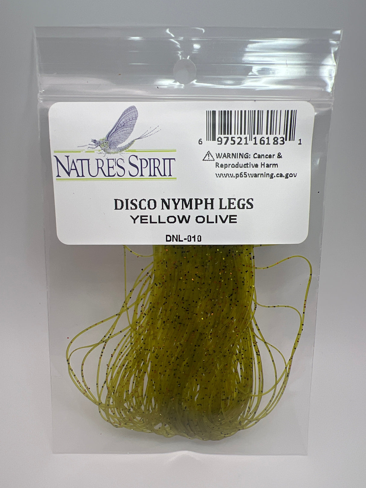 Nature's Spirit Disco Nymph Legs Yellow Olive Rubber Legs