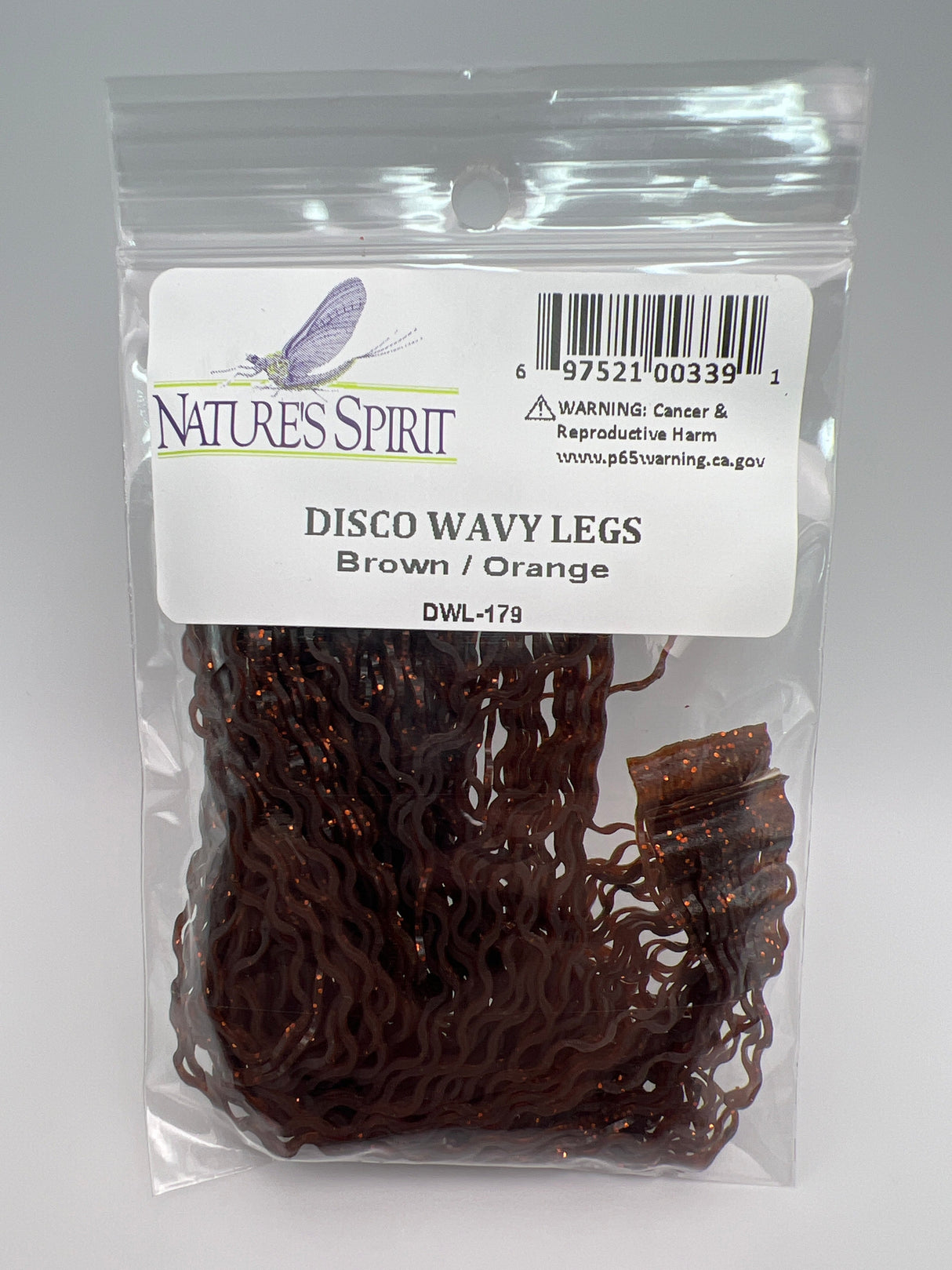Nature's Spirit Disco Wavy Legs Brown / Orange Rubber Legs