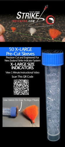 New Zealand Pre Cut X-Large Sleeves and Vial Fly Fishing Accessories