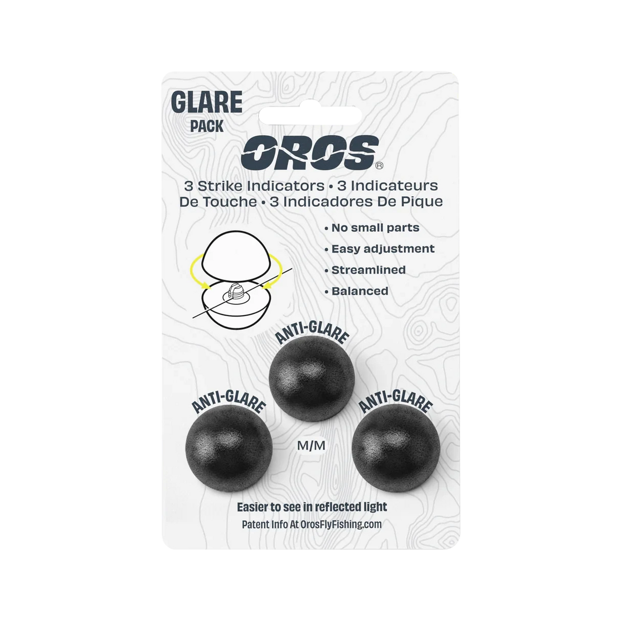 Oros Strike Indicator 3-pack Black- Medium Strike Indicators