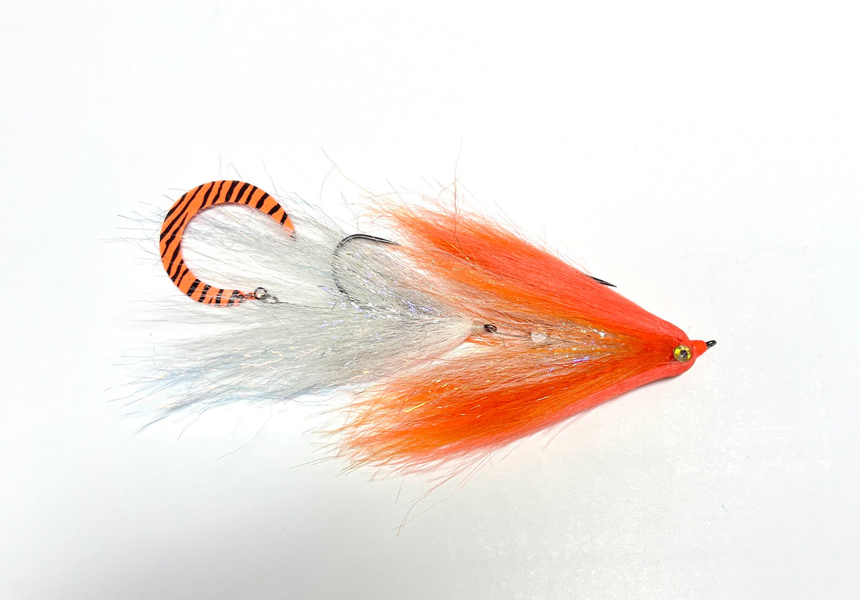 Pacchiarini's Jig Gandalf  #4/0 White Orange Flies