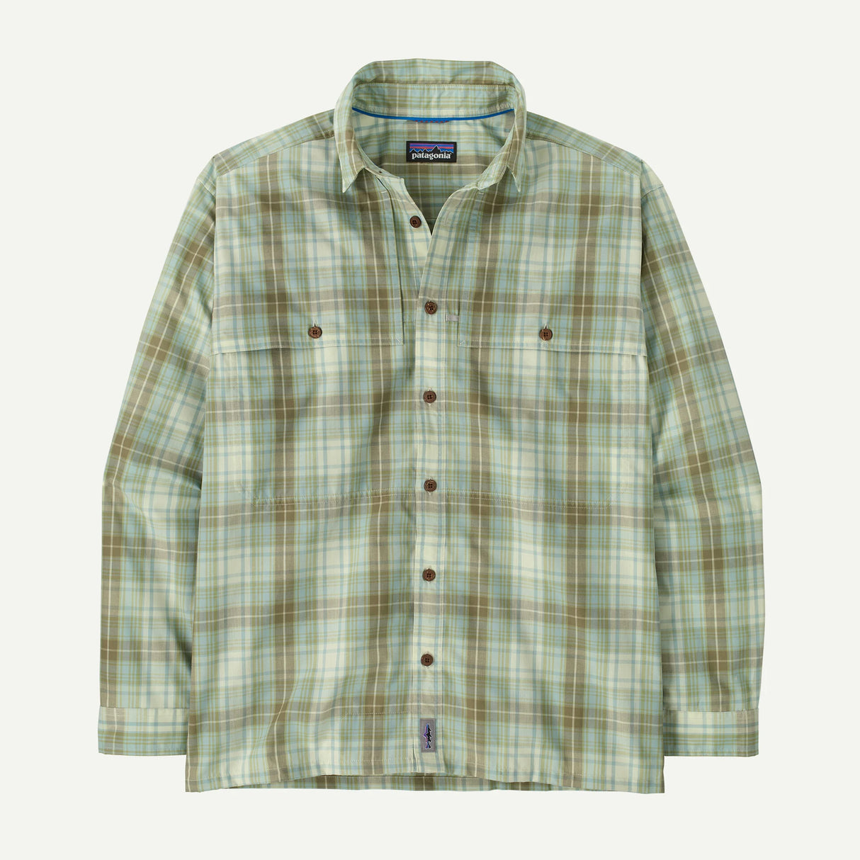 Patagonia M's L/S Island Hopper Shirt Longshore: Lichen Green / M Clothing