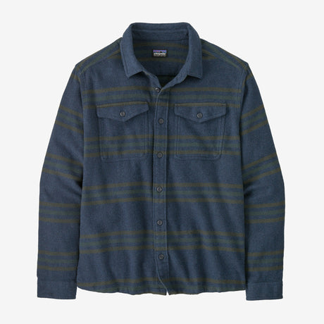 Patagonia Men's Fjord Flannel Shirt Treelined: Smolder Blue / M Clothing