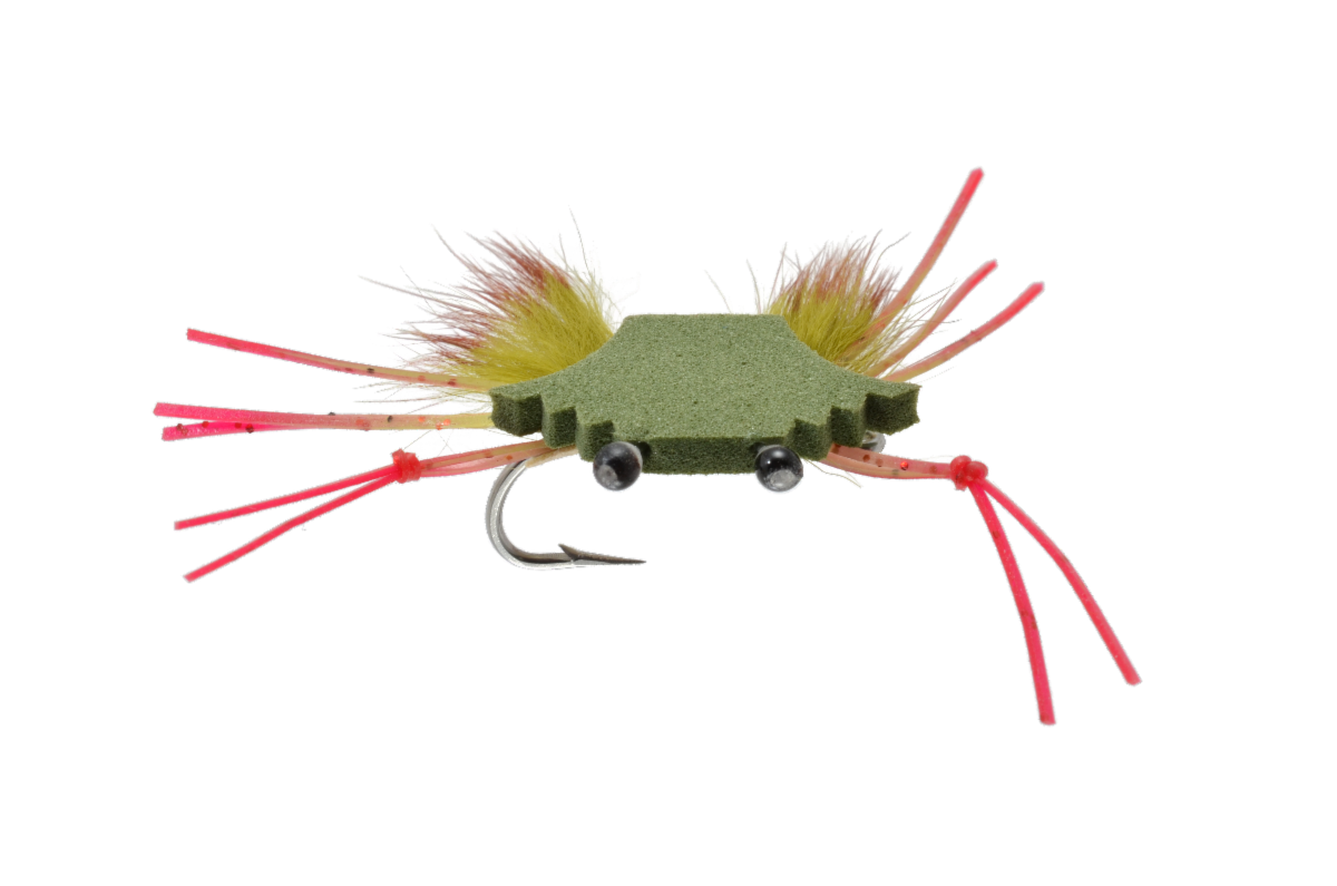 Rainy's Floating Flotsam Crab Olive / 4 Saltwater Flies