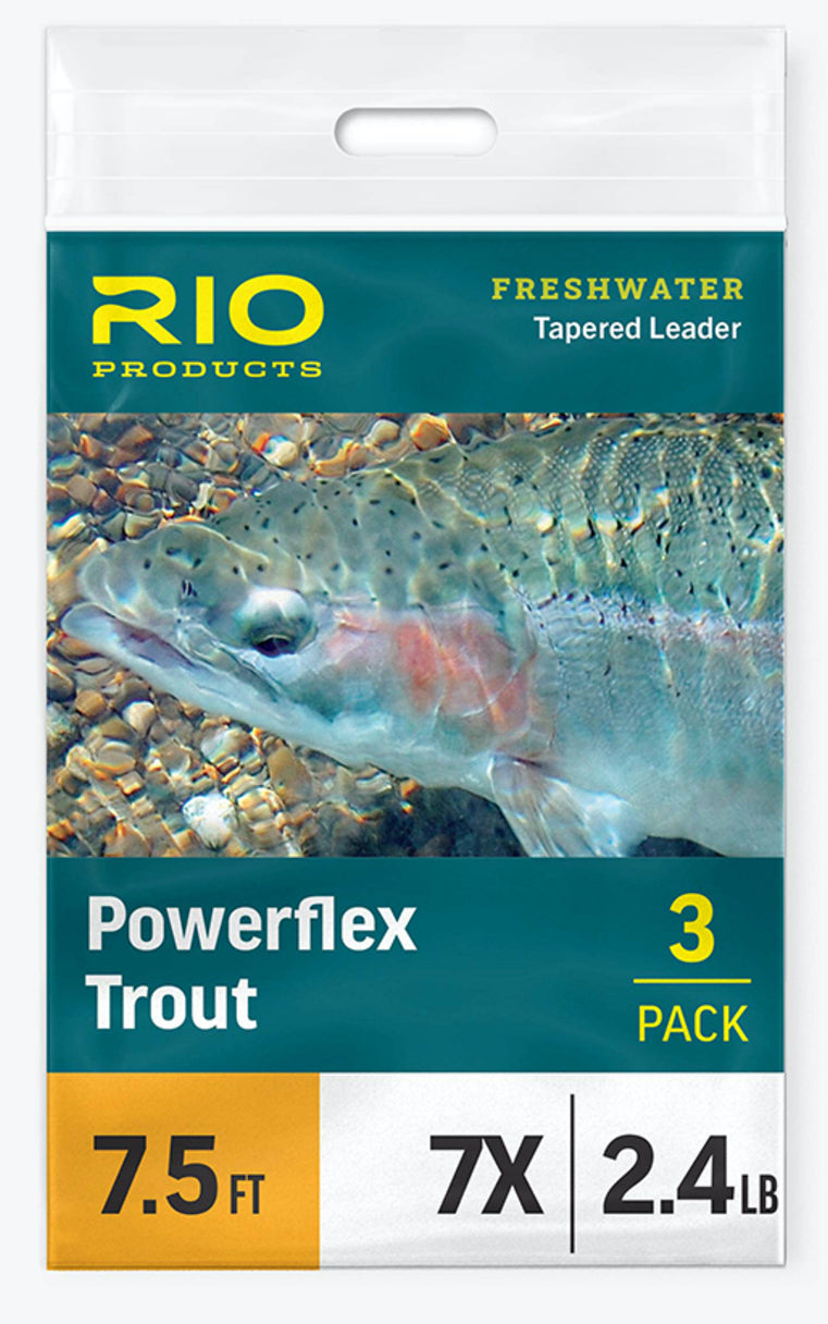 Rio Powerflex Trout Leader 7.5' 3 Pack Leaders & Tippet