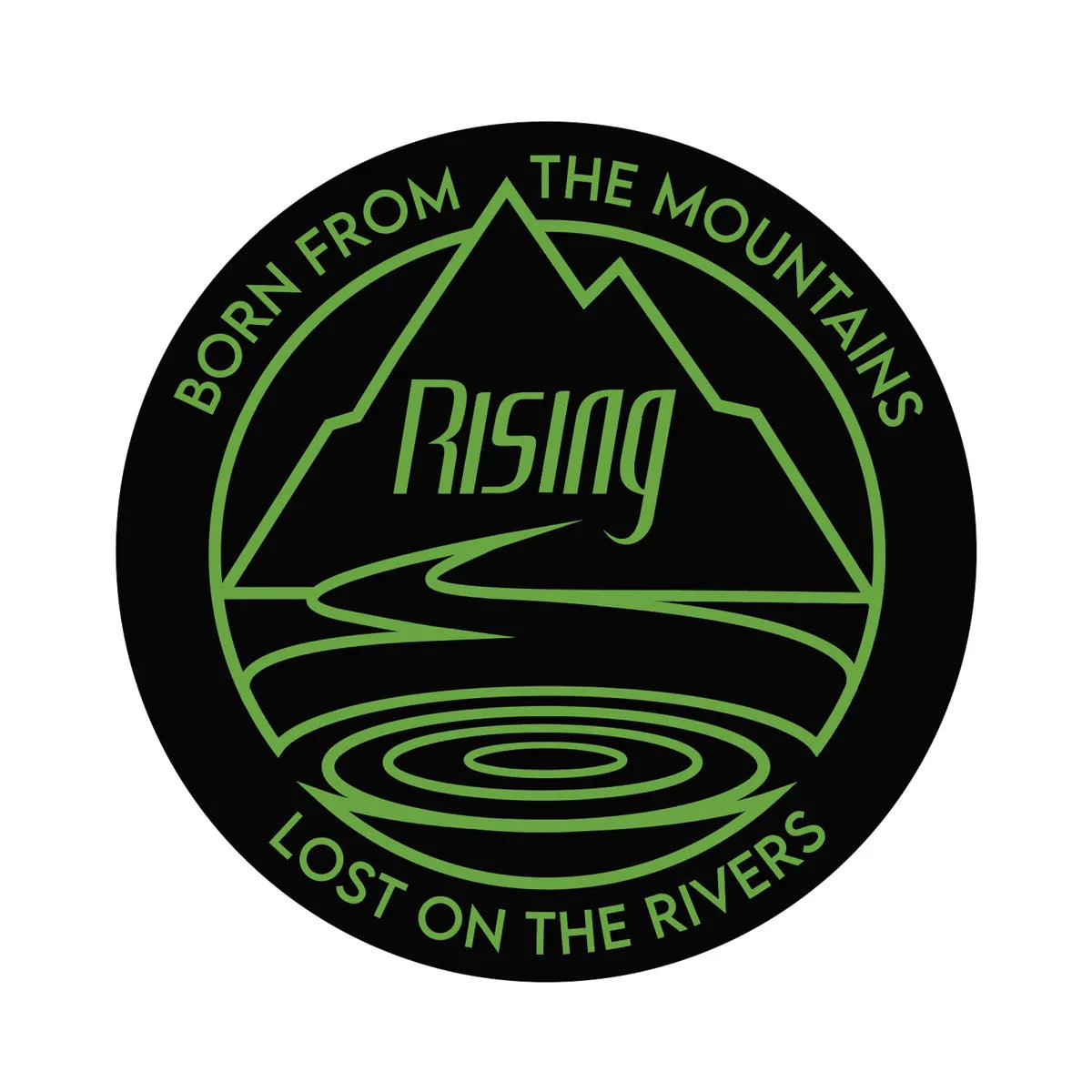 Rising Decals Born & Lost- Green Stickers