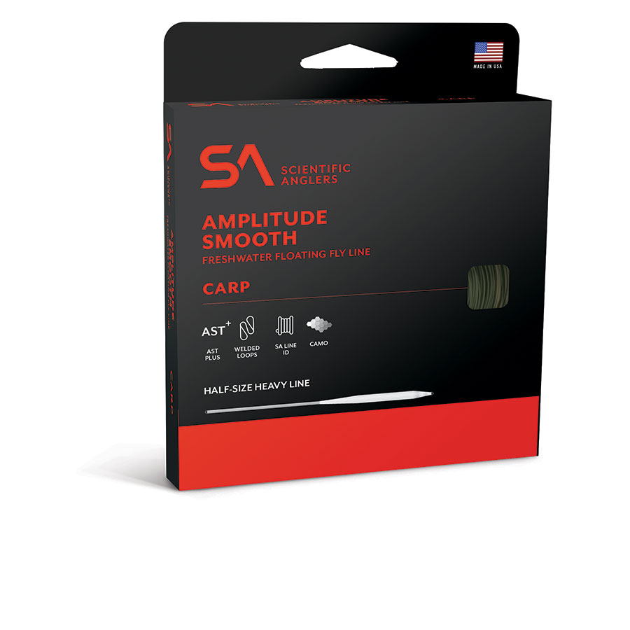 SA Amplitude Smooth Carp Fly Line WF-6-F / Dark Grass/Bronze/Sage Fly Line