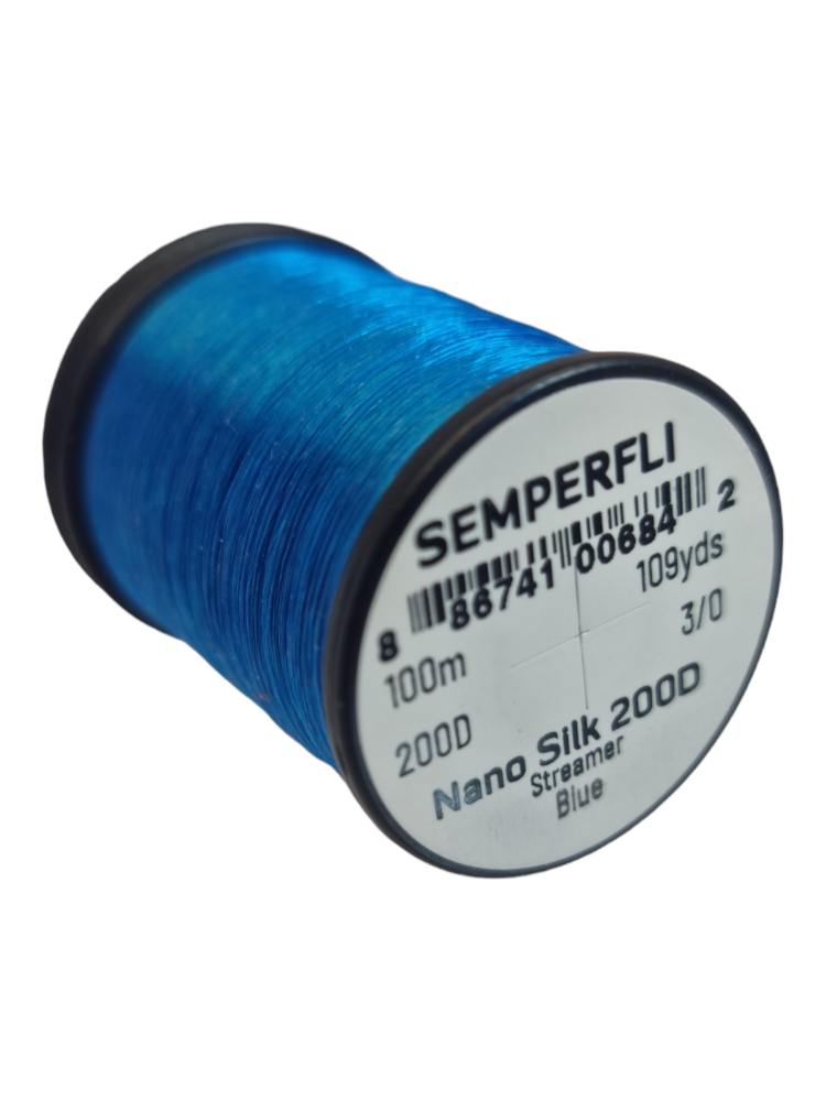 Semperfli Nano Silk Streamer 200D (3/0) Blue Threads
