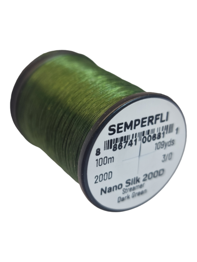 Semperfli Nano Silk Streamer 200D (3/0) Dark Green Threads