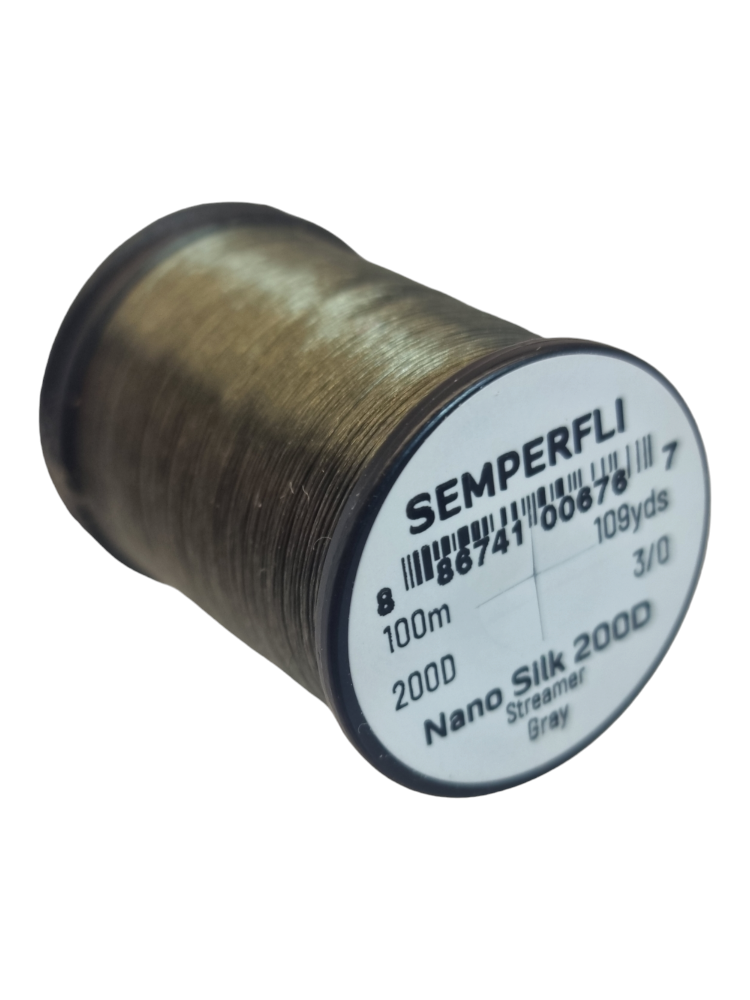 Semperfli Nano Silk Streamer 200D (3/0) Gray Threads
