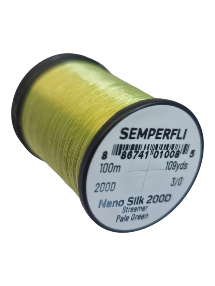 Semperfli Nano Silk Streamer 200D (3/0) Pale Green Threads
